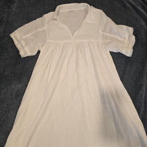 Carly Jean Los Angeles Cream Textured Dress